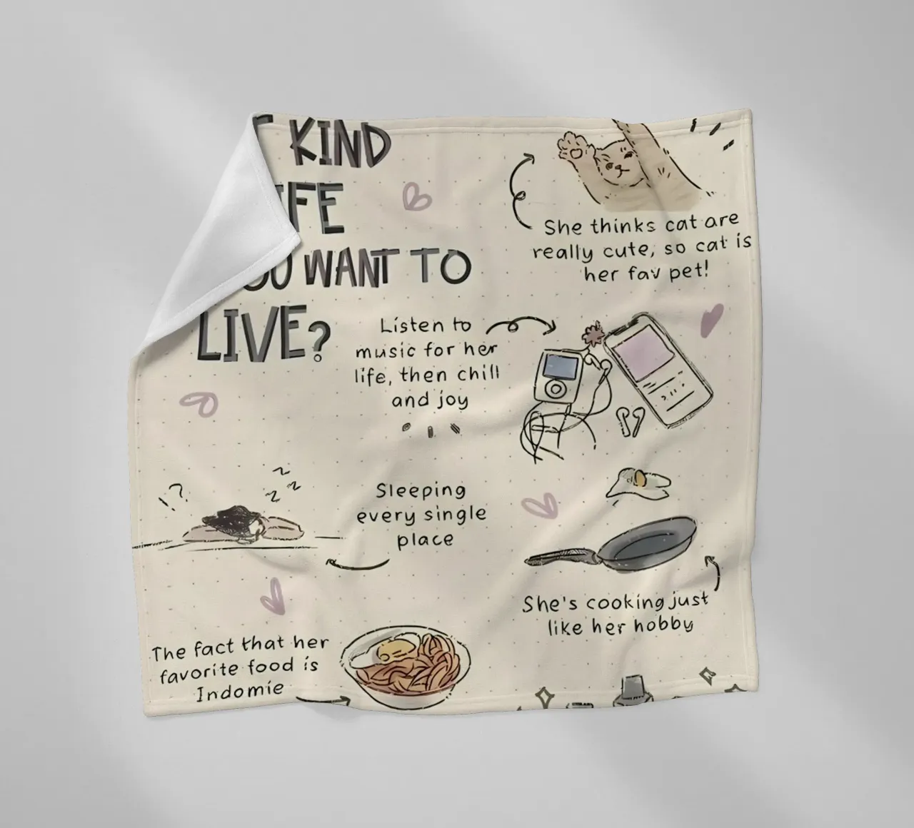 what kind of mind to understand fleece blanket by mazzihanq