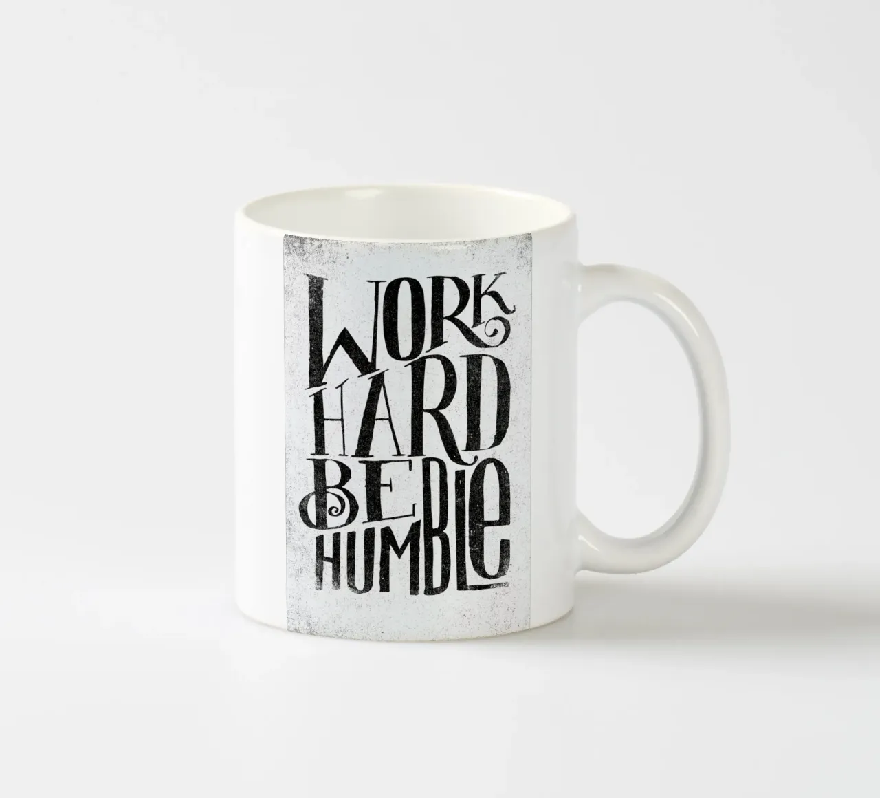 work hard be humble tazza in ceramica da Matthew Taylor Wilson