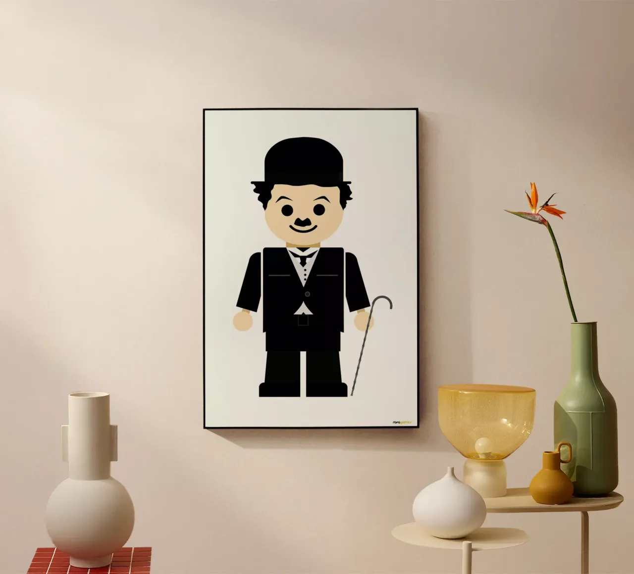 Chaplin Toy acrylic glass by Rafa Gomes