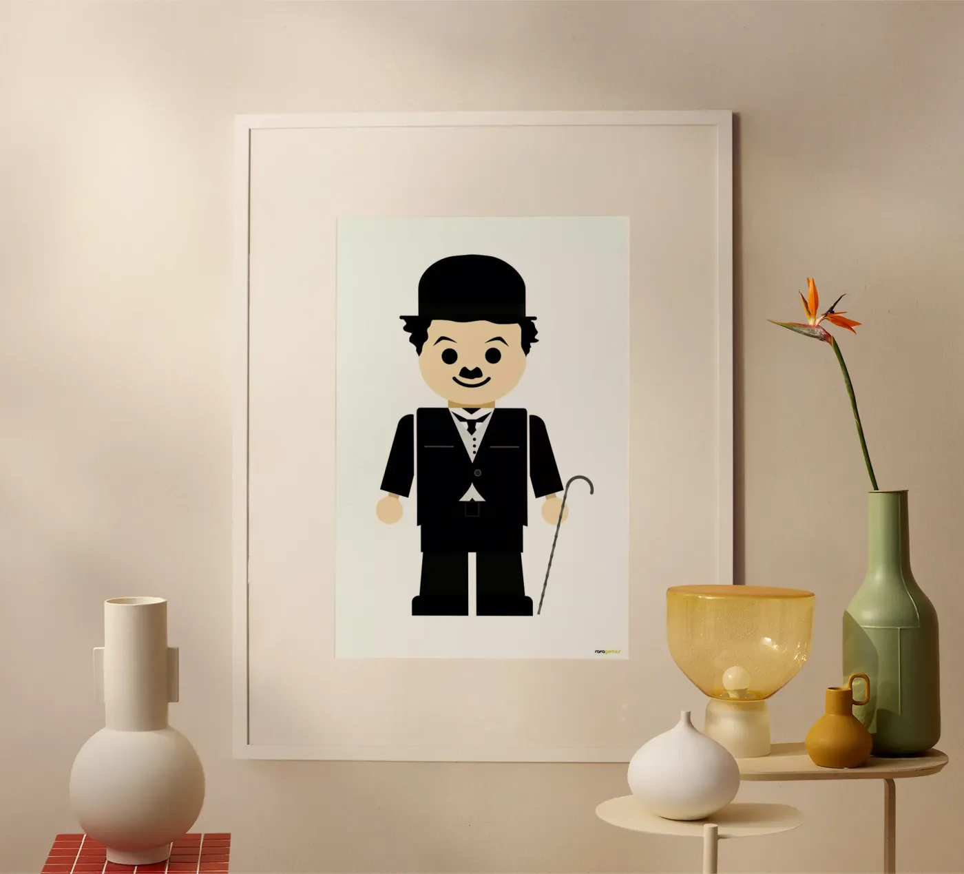 Chaplin Toy poster van Rafa Gomes