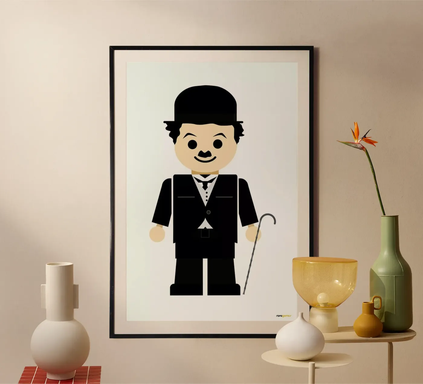 Chaplin Toy poster van Rafa Gomes