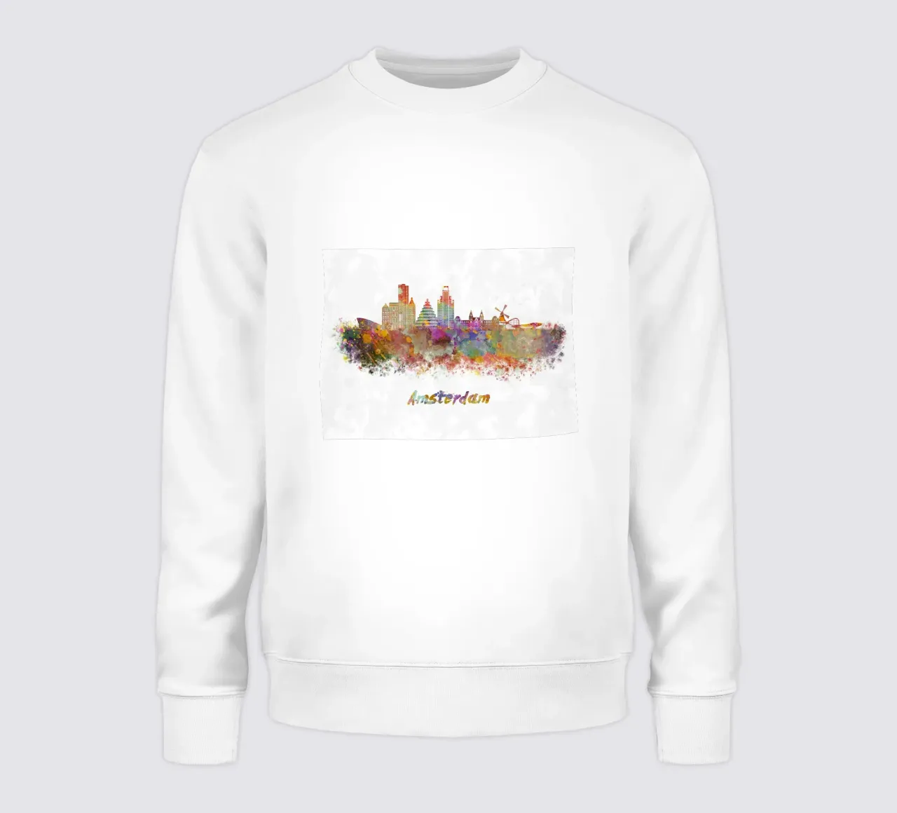 Lo skyline di Amsterdam in acquerello felpa da ARTVI-SHOP
