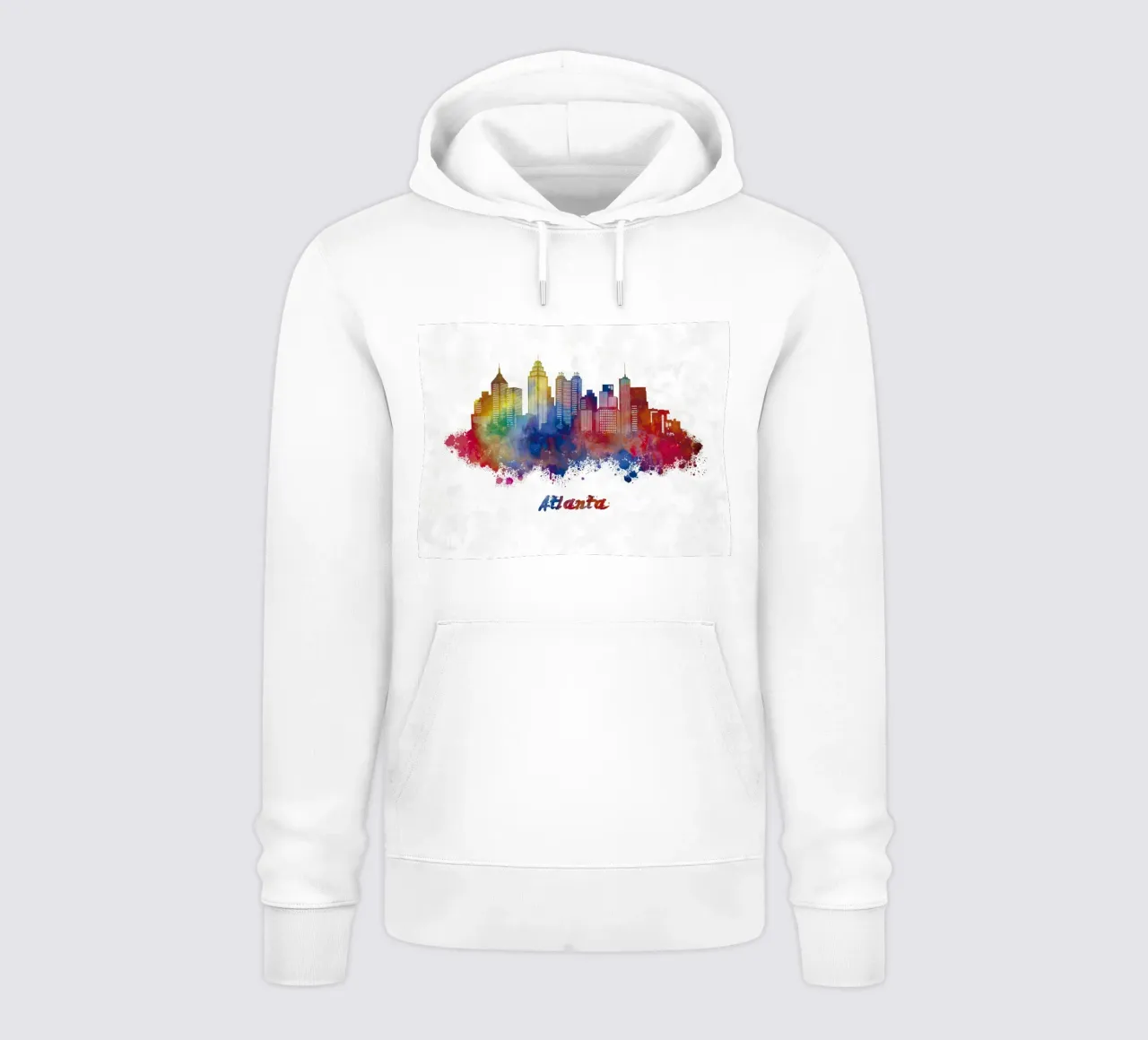Lo skyline di Atlanta in acquerello felpa con cappuccio da 🎁 ARTVI-SHOP