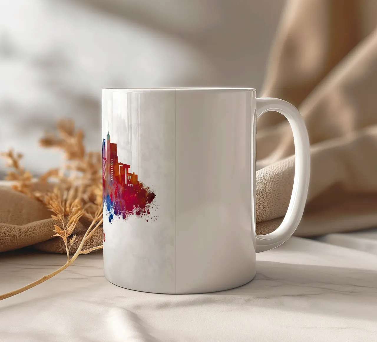Lo skyline di Atlanta in acquerello tazza in ceramica da 🎁 ARTVI-SHOP