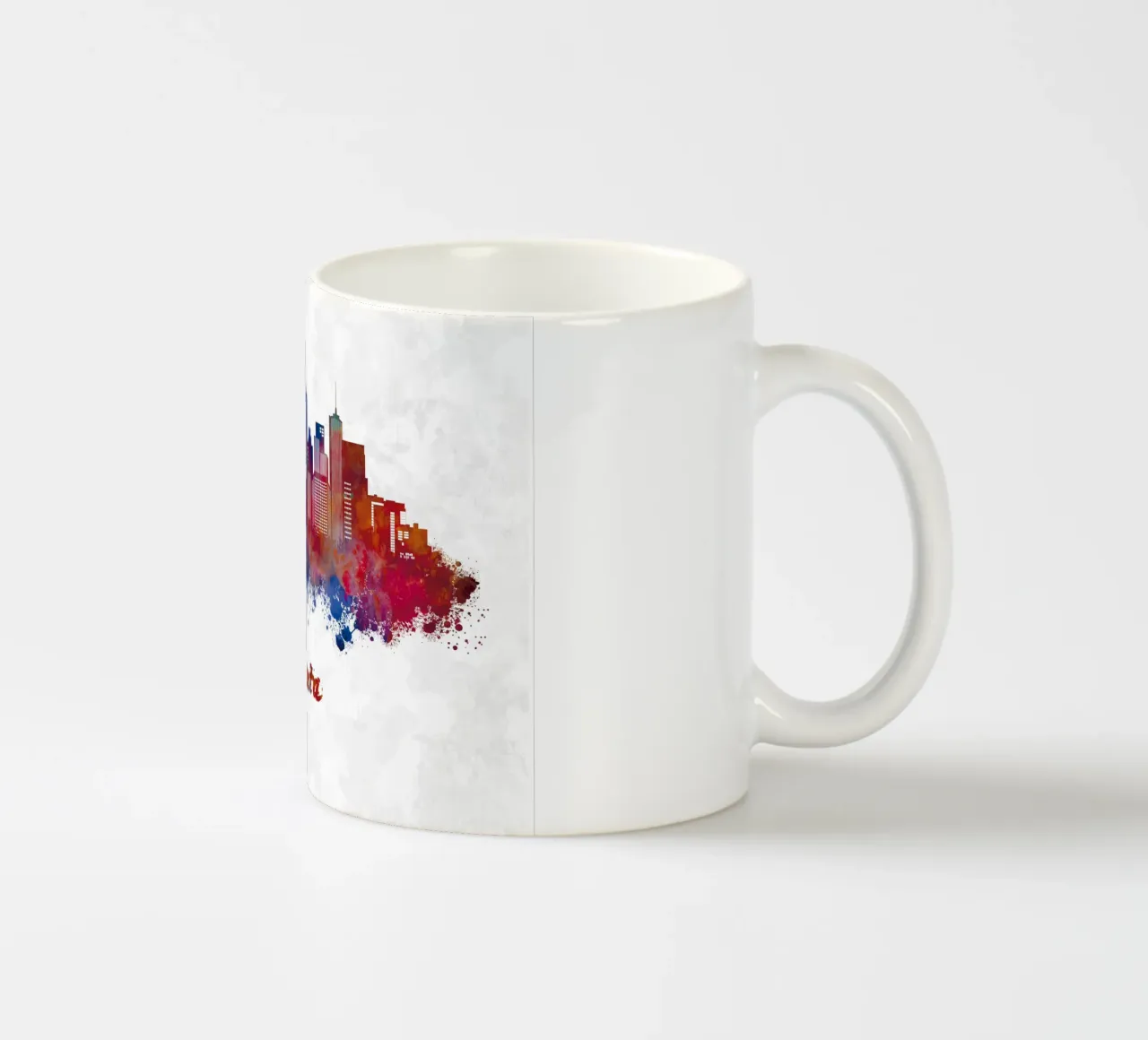 Lo skyline di Atlanta in acquerello tazza in ceramica da 🎁 ARTVI-SHOP