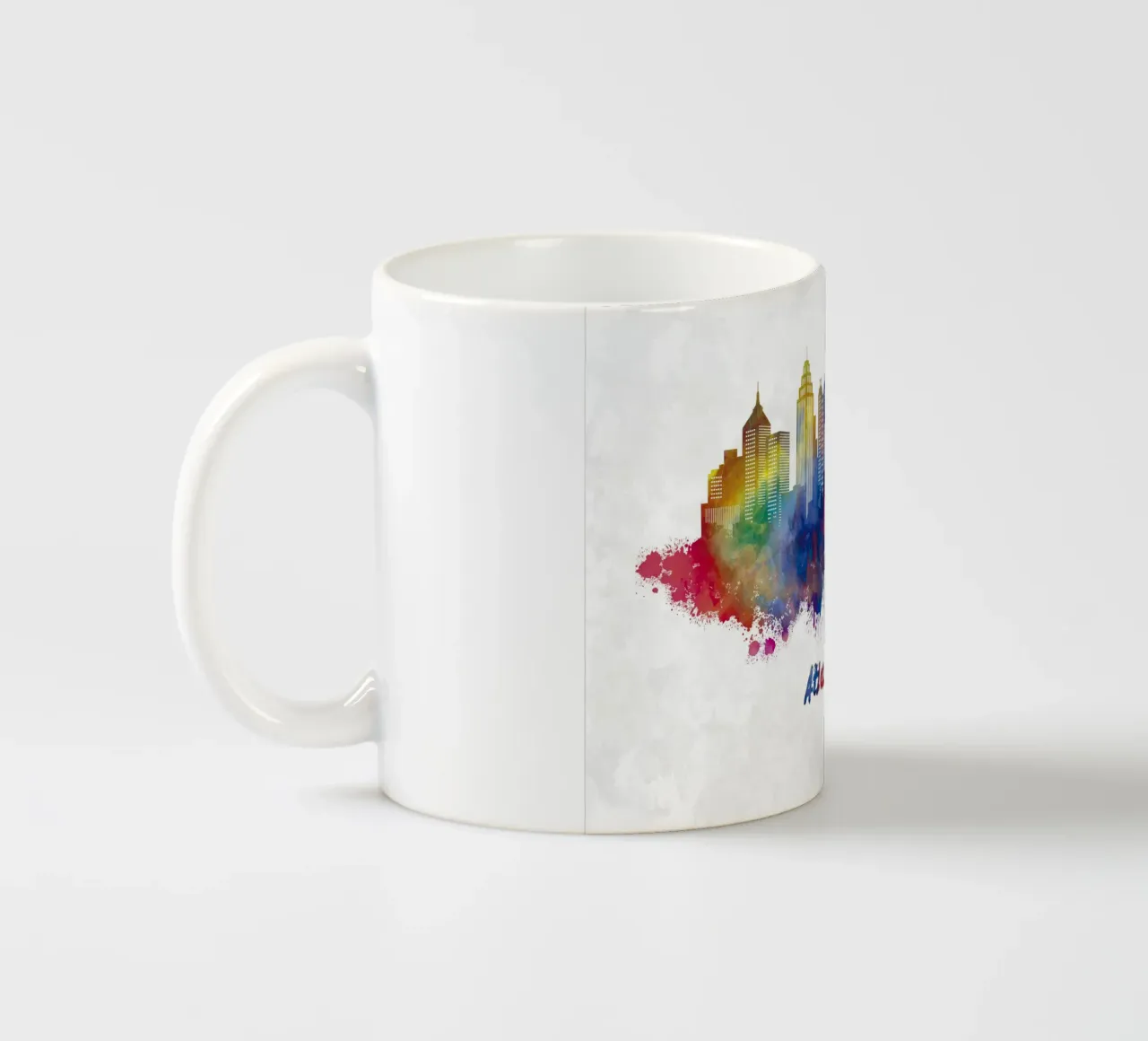 Lo skyline di Atlanta in acquerello tazza in ceramica da 🎁 ARTVI-SHOP