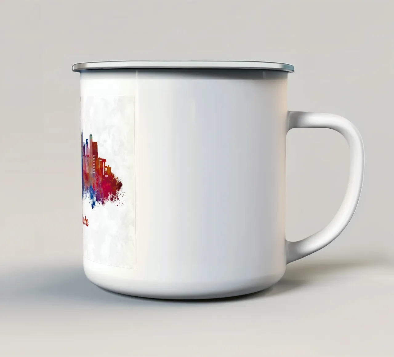 Lo skyline di Atlanta in acquerello tazza in smalto da ARTVI-SHOP