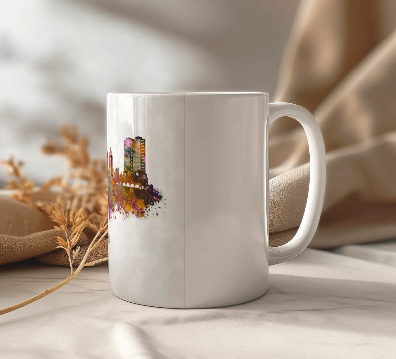 Lo skyline di Austin in acquerello tazza in ceramica da ARTVI-SHOP