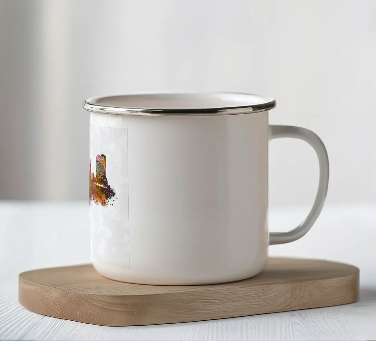 Lo skyline di Austin in acquerello tazza in smalto da ARTVI-SHOP