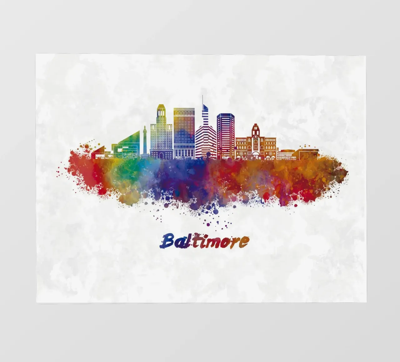 Lo skyline di Baltimora in acquerello telo in pvc da ARTVI-SHOP