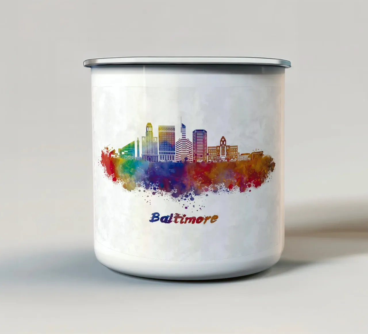 Lo skyline di Baltimora in acquerello tazza in smalto da ARTVI-SHOP