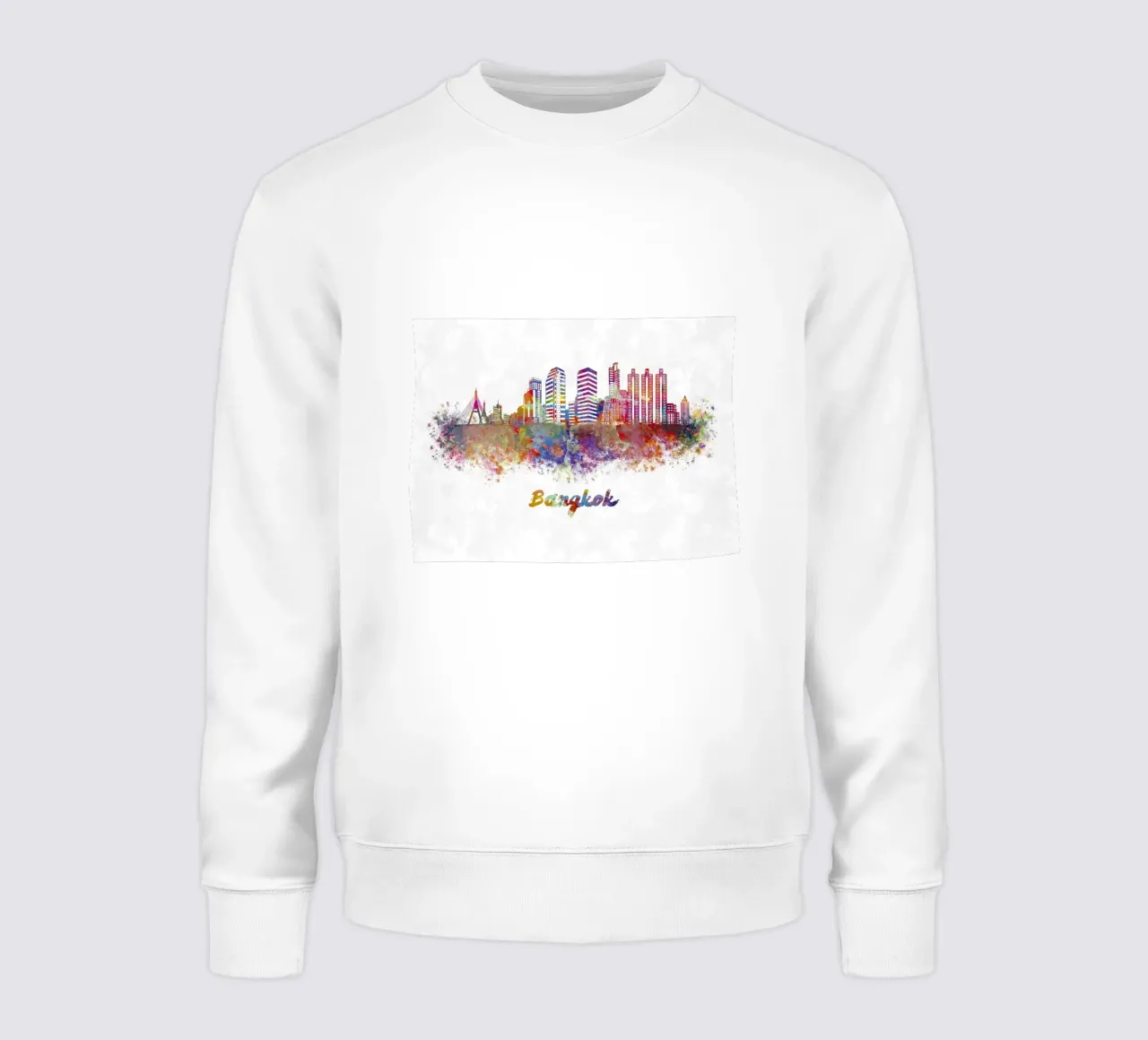 Lo skyline di Bangkok in acquerello felpa da ARTVI-SHOP