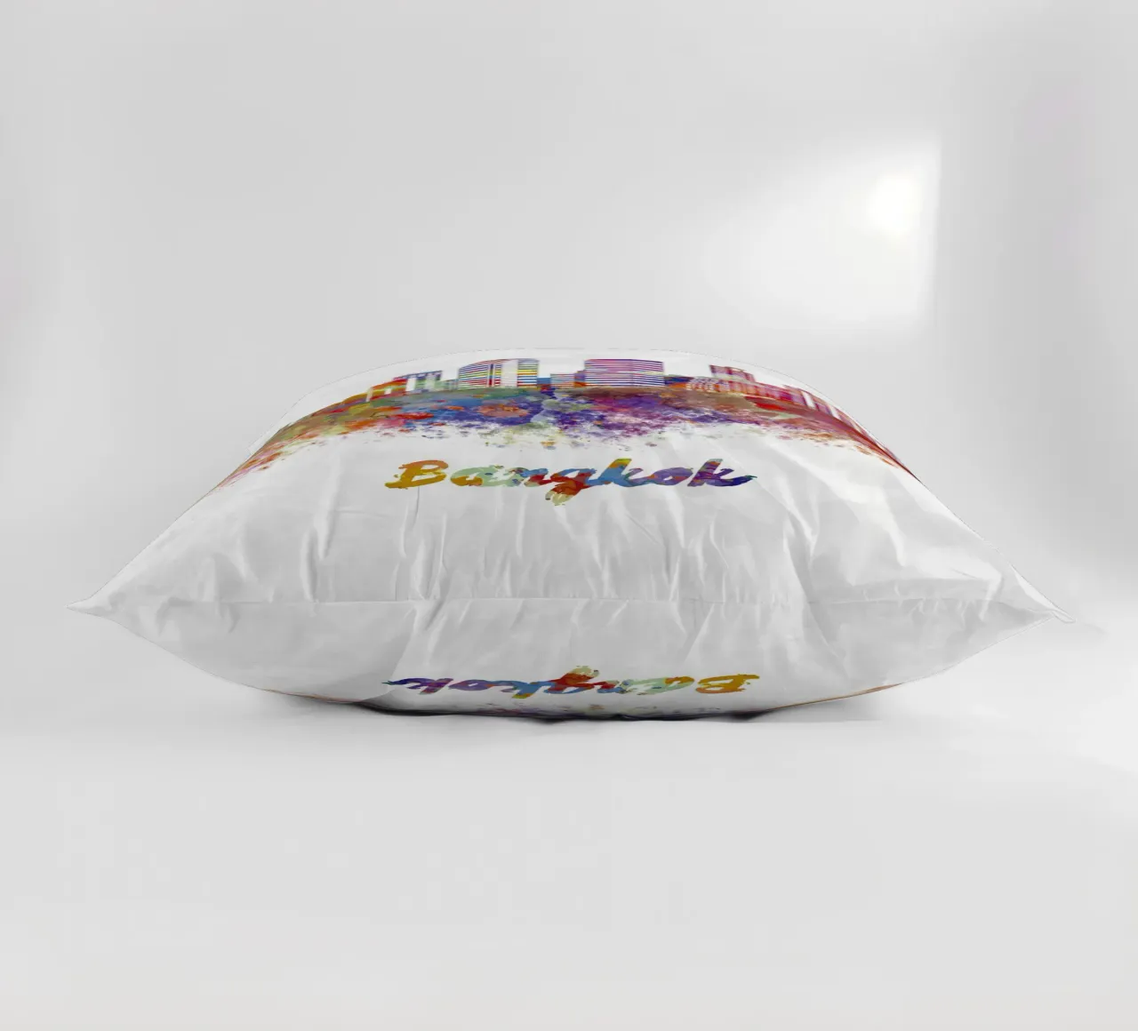 Lo skyline di Bangkok in acquerello cuscino da 🎁 ARTVI-SHOP