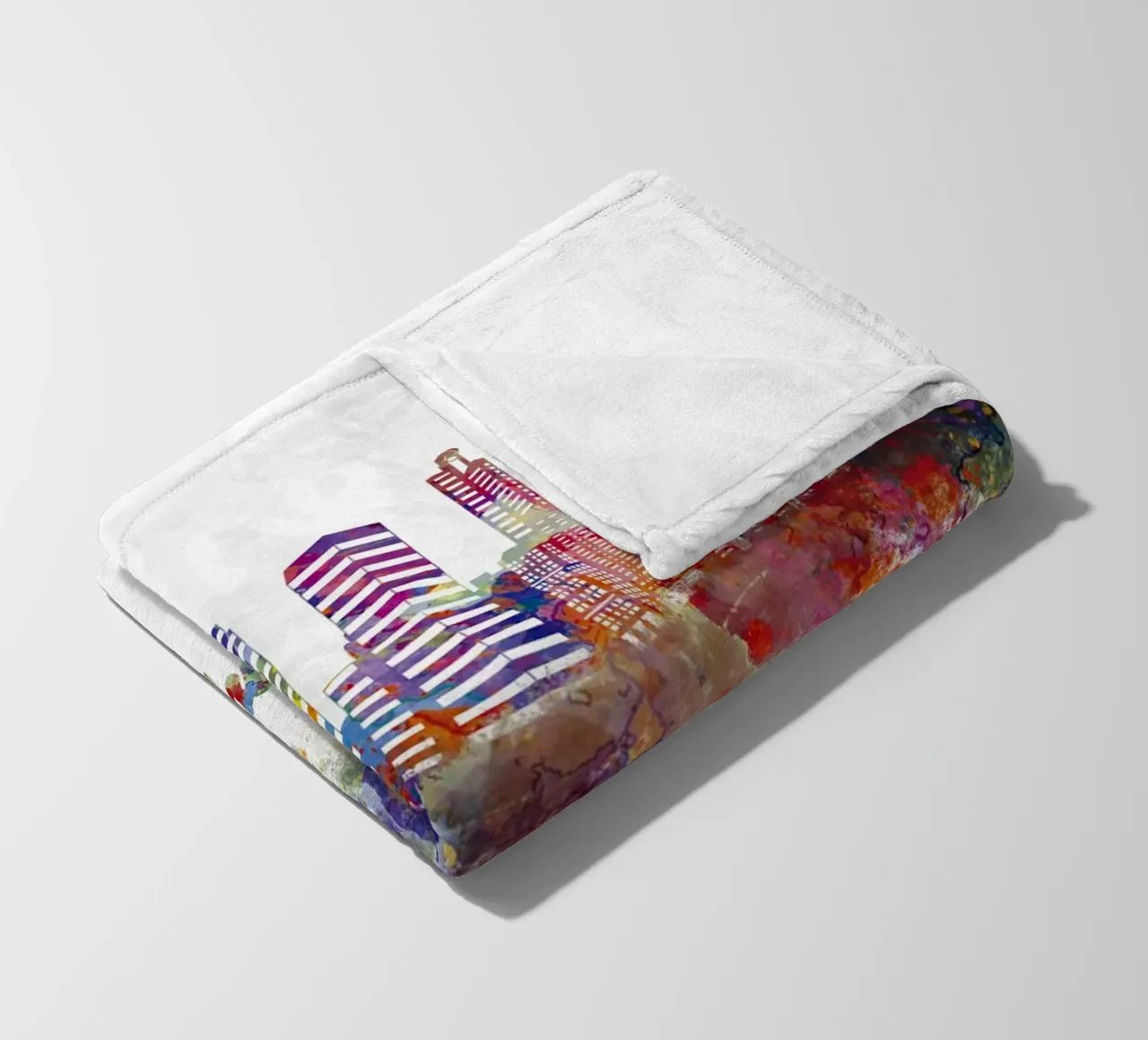 Lo skyline di Bangkok in acquerello coperta in pile da 🎁 ARTVI-SHOP