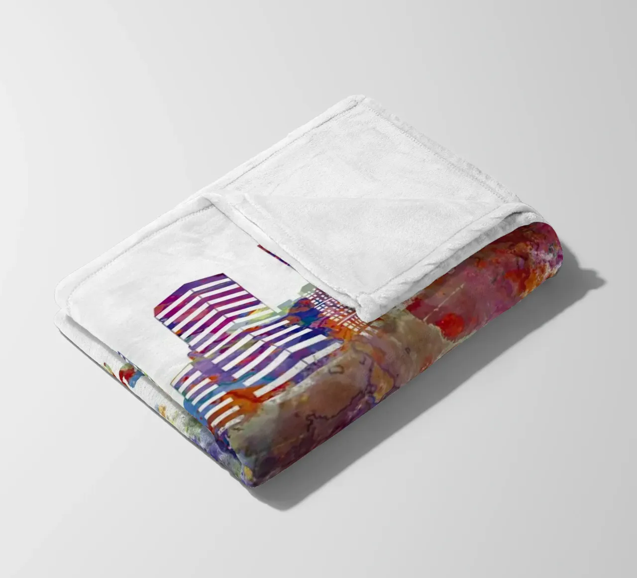 Lo skyline di Bangkok in acquerello coperta in pile da 🎁 ARTVI-SHOP