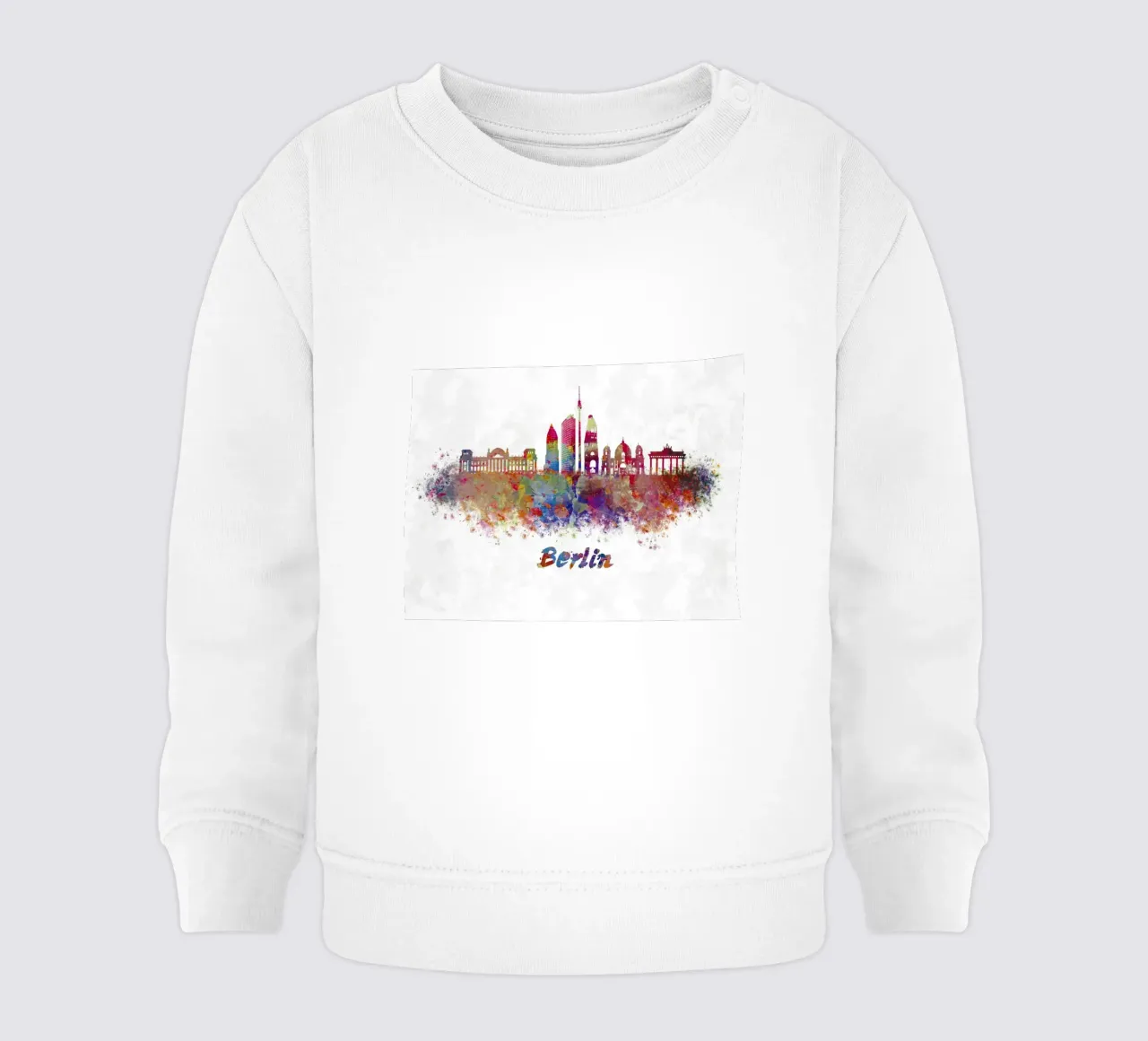 Lo skyline di Berlino in acquerello felpa neonato da ARTVI-SHOP