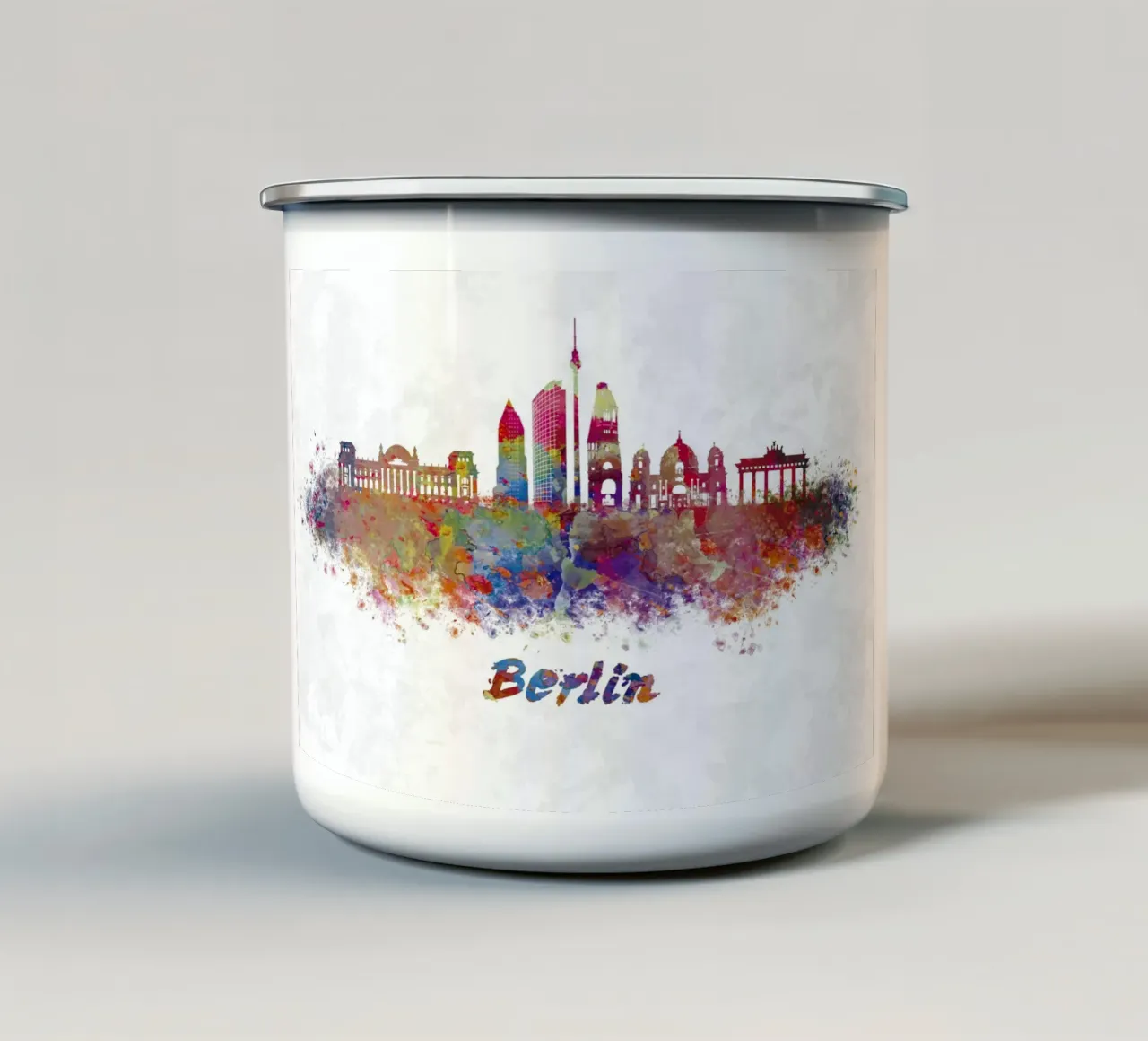 Lo skyline di Berlino in acquerello tazza in smalto da ARTVI-SHOP