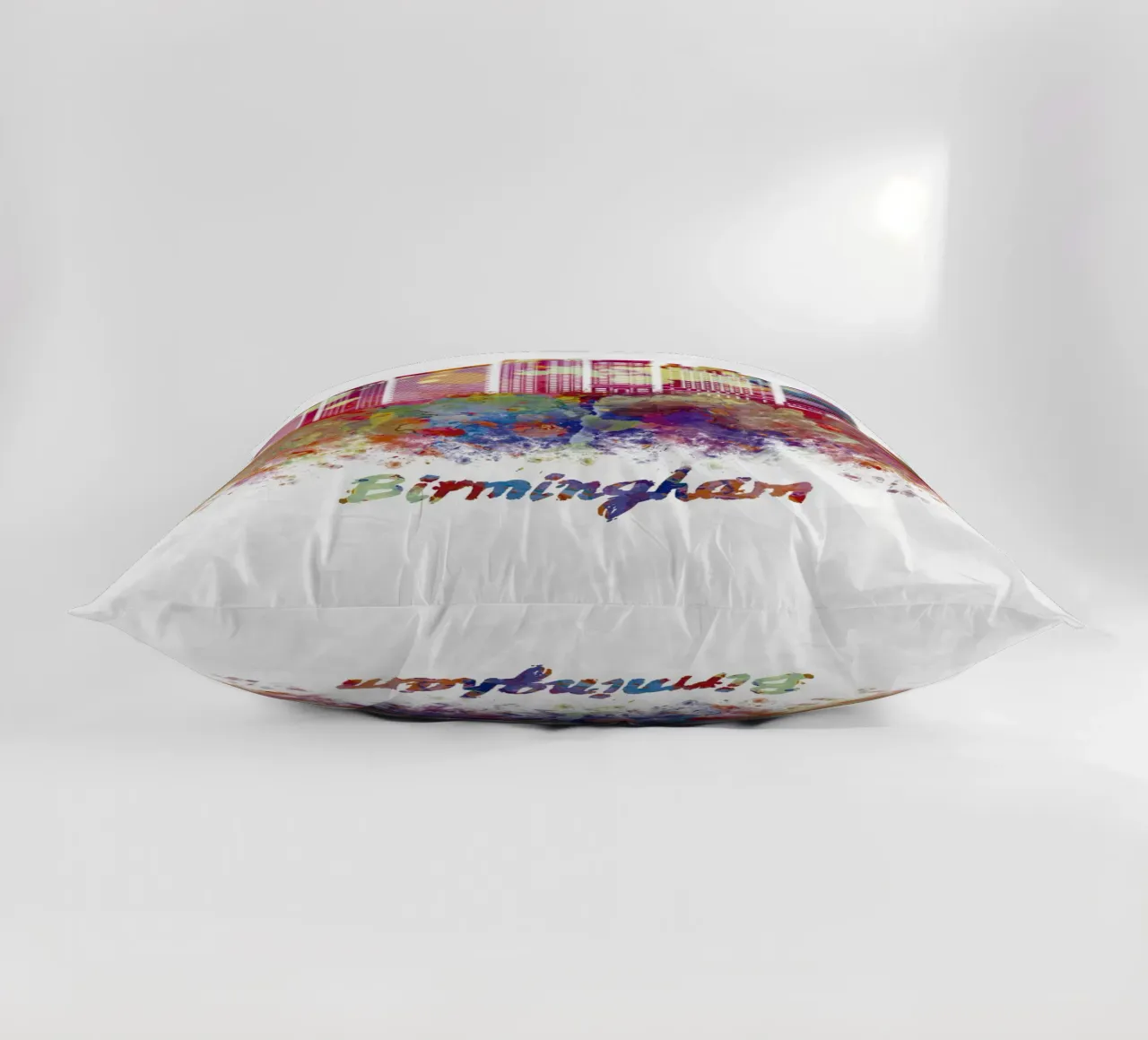 Lo skyline di Birmingham in acquerello cuscino da ARTVI-SHOP