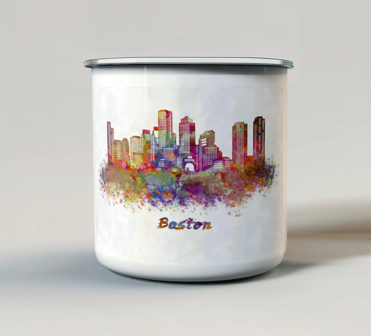 Lo skyline di Boston in acquerello tazza in smalto da ARTVI-SHOP
