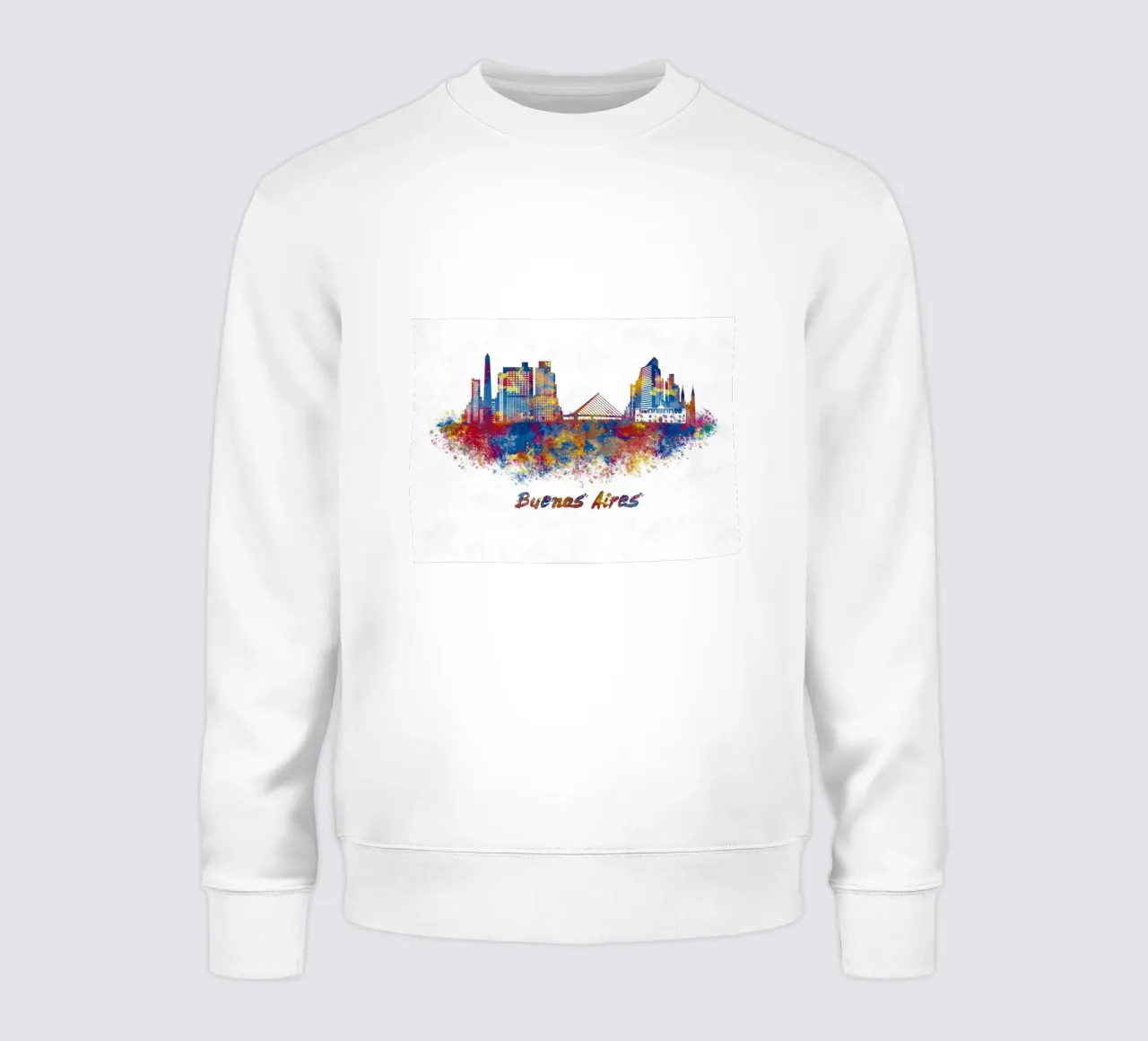 Lo skyline di Buenos Aires in acquerello felpa da ARTVI-SHOP
