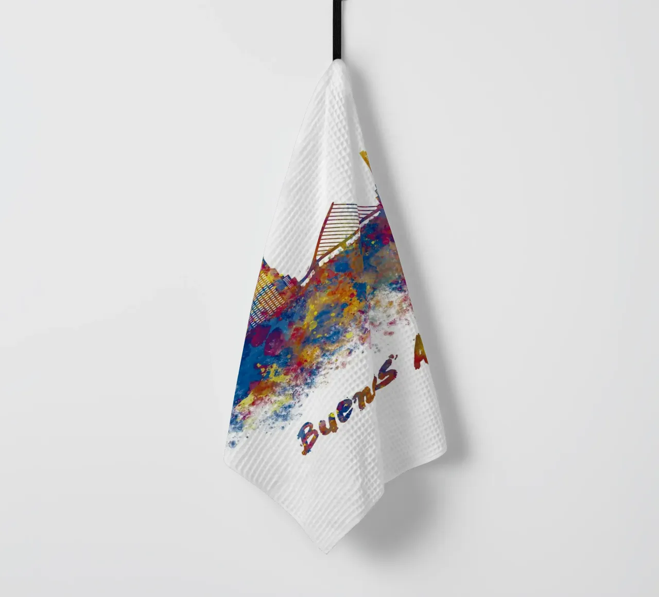 Lo skyline di Buenos Aires in acquerello canovaccio da cucina da 🎁 ARTVI-SHOP