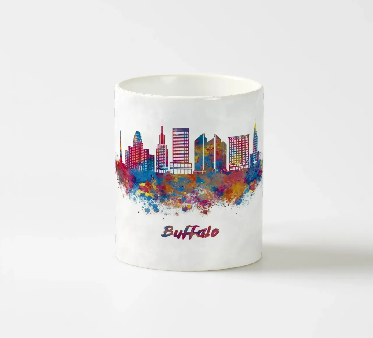 Lo skyline di Buffalo in acquerello tazza in ceramica da ARTVI-SHOP