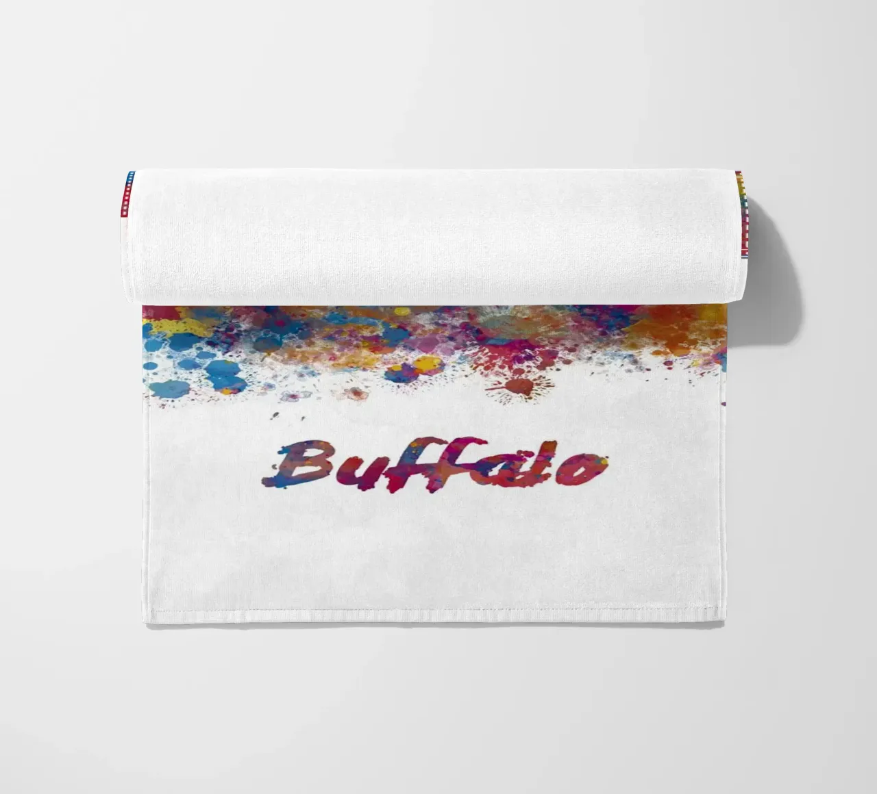 Lo skyline di Buffalo in acquerello telo mare da ARTVI-SHOP