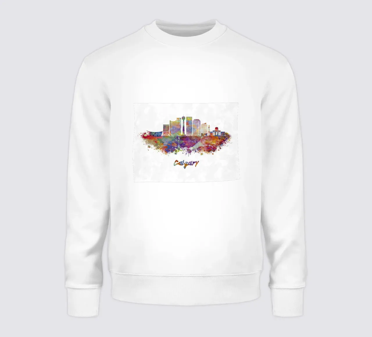 Lo skyline di Calgary in acquerello felpa da ARTVI-SHOP