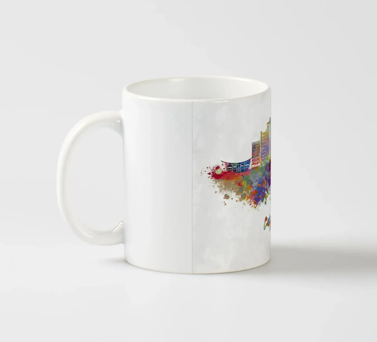 Lo skyline di Calgary in acquerello tazza in ceramica da ARTVI-SHOP