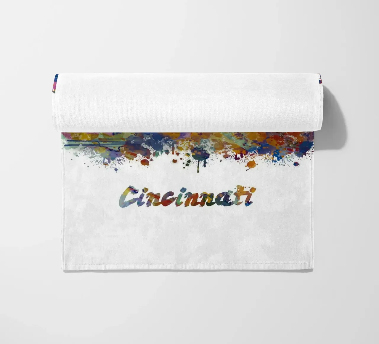 Lo skyline di Cincinnati in acquerello telo mare da ARTVI-SHOP