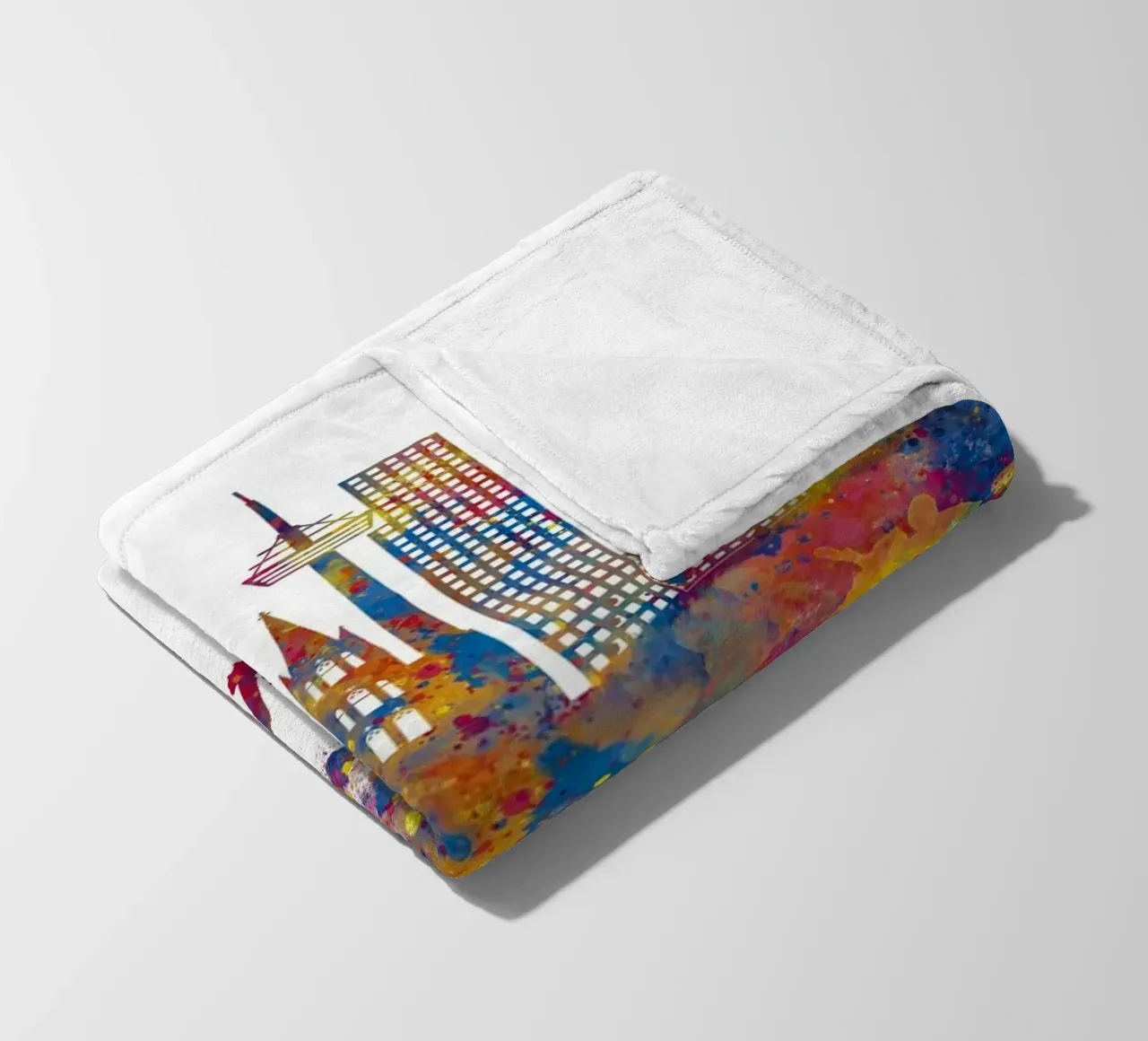 Lo skyline di Colonia in acquerello coperta in pile da 🎁 ARTVI-SHOP