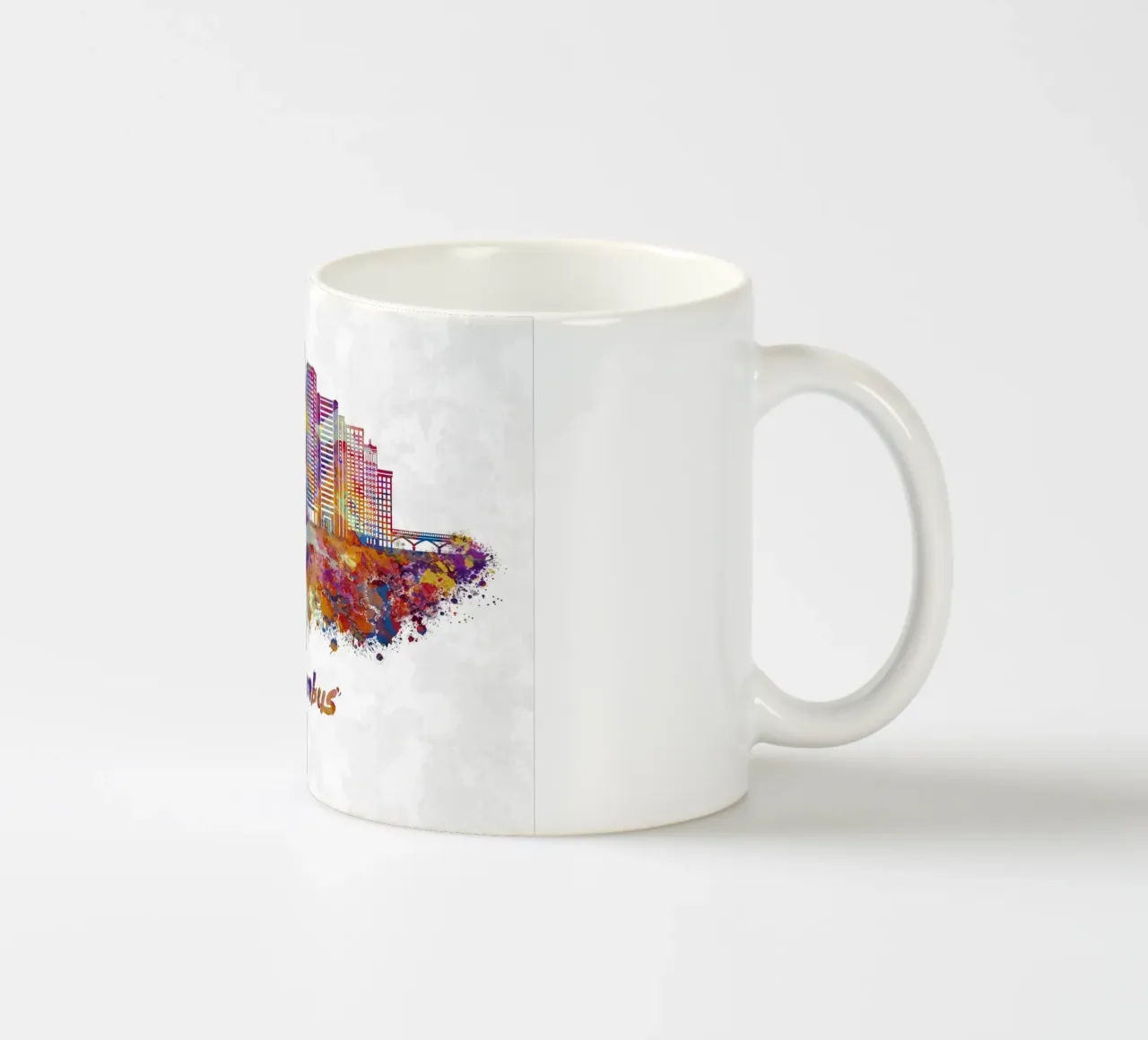 Lo skyline di Colombo in acquerello tazza in ceramica da ARTVI-SHOP