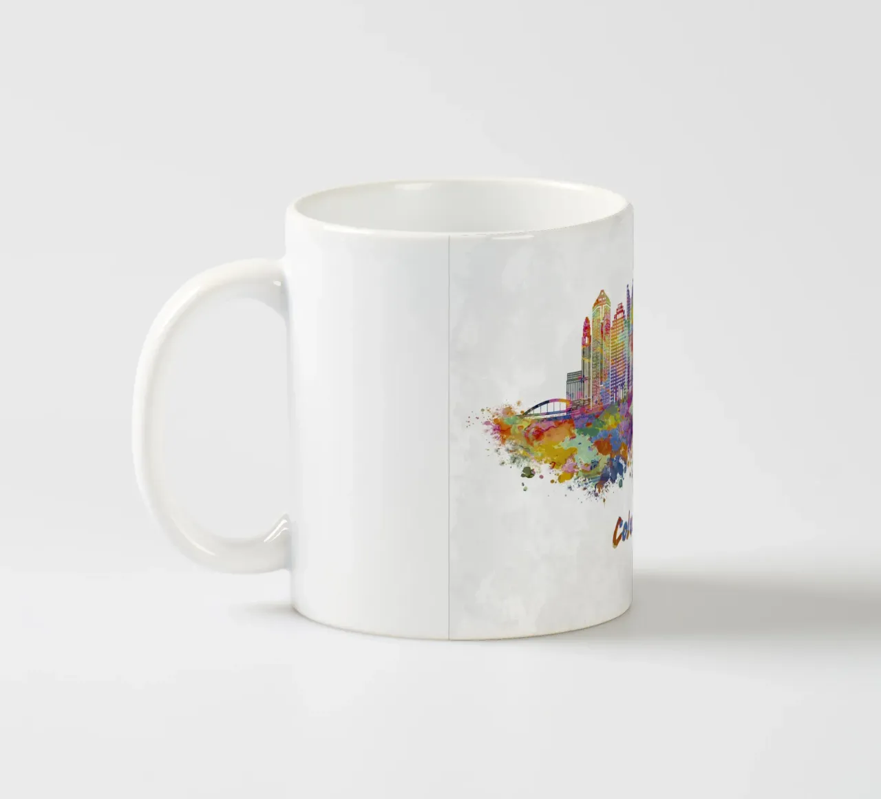 Lo skyline di Colombo in acquerello tazza in ceramica da ARTVI-SHOP