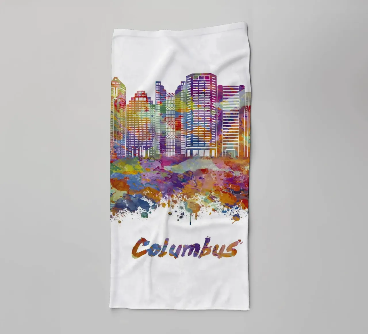 Lo skyline di Colombo in acquerello asciugamano da bagno da ARTVI-SHOP