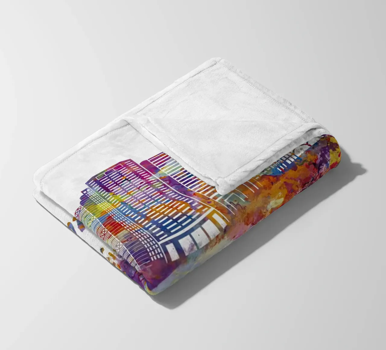Lo skyline di Colombo in acquerello coperta in pile da ARTVI-SHOP