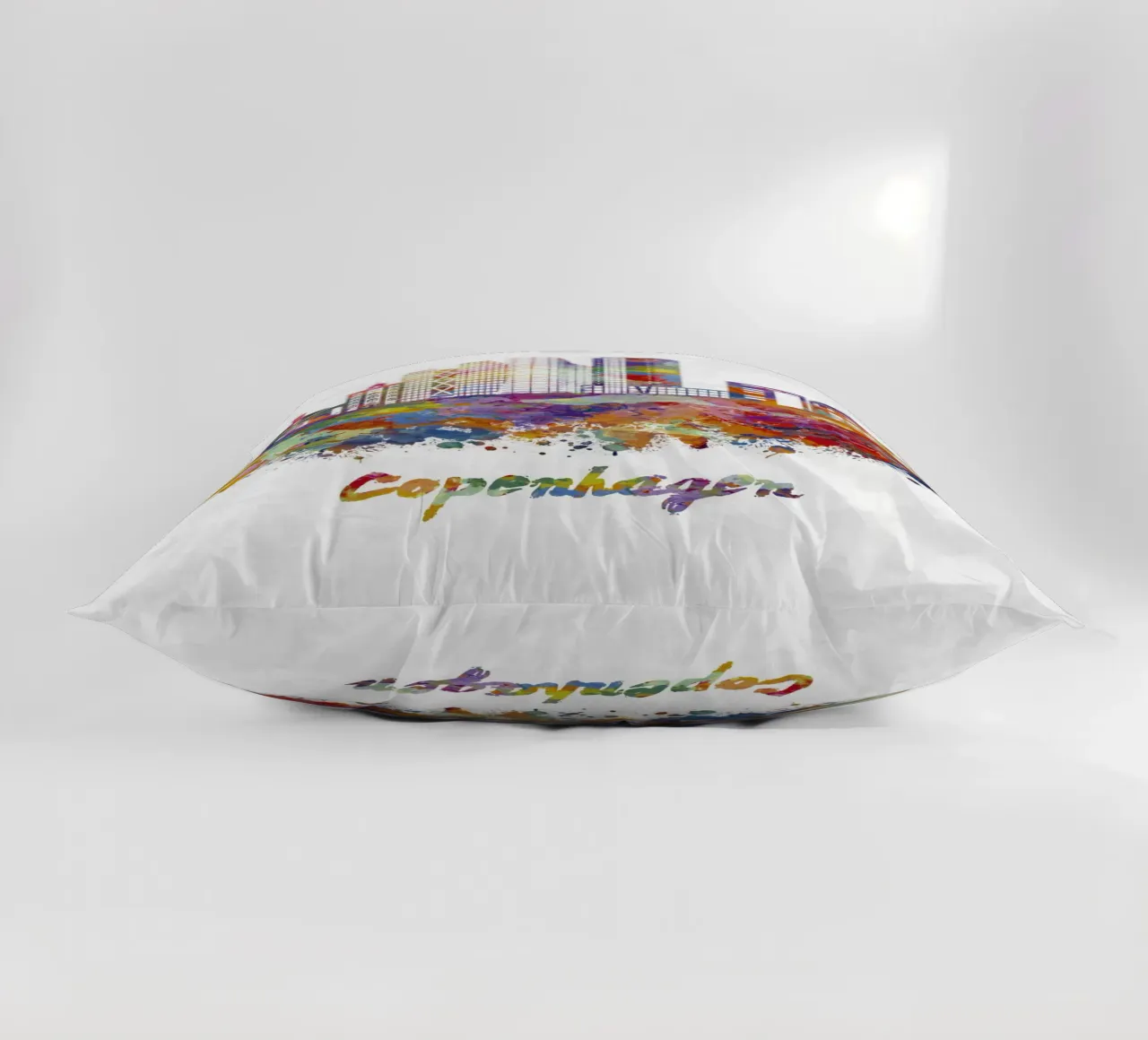 Lo skyline di Copenaghen in acquerello cuscino da ARTVI-SHOP