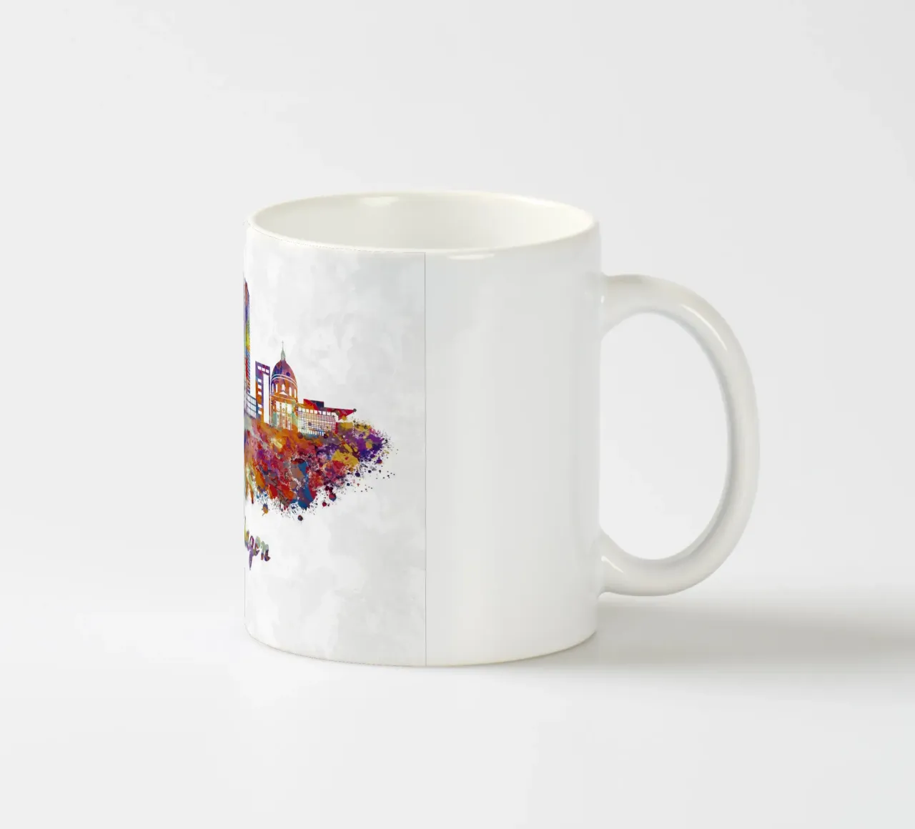 Lo skyline di Copenaghen in acquerello tazza in ceramica da ARTVI-SHOP