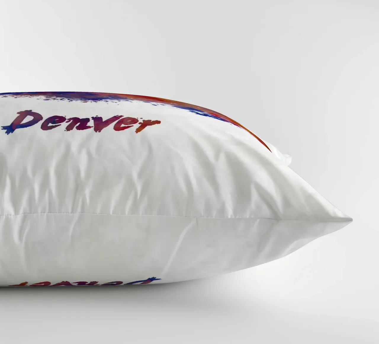 Lo skyline di Denver in acquerello cuscino da ARTVI-SHOP