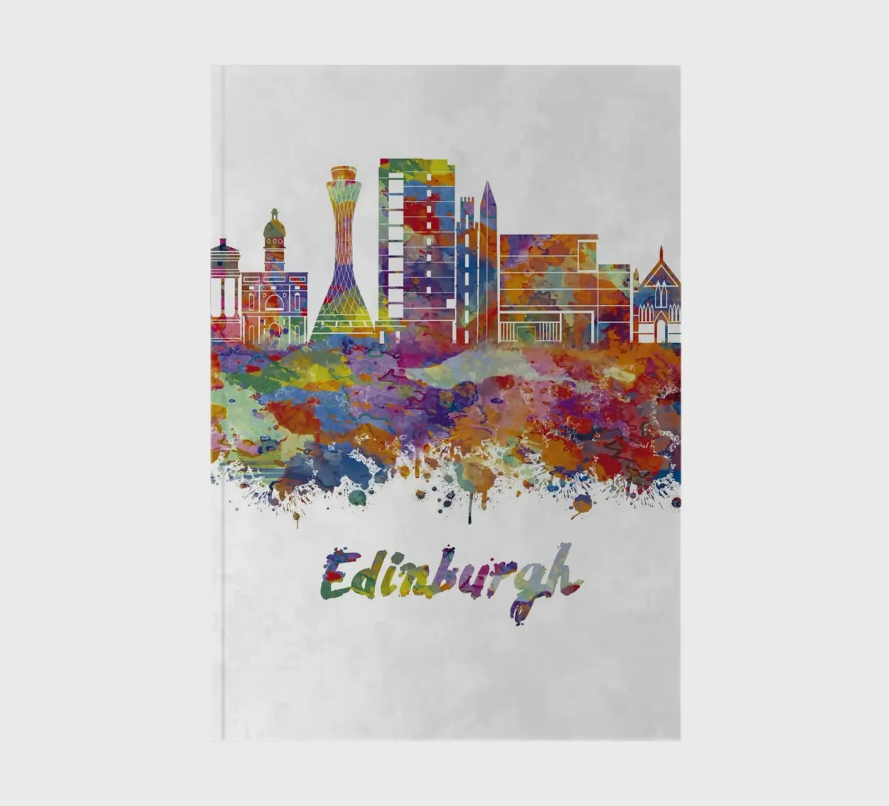 Lo skyline di Edimburgo in acquerello diario da 🎁 ARTVI-SHOP