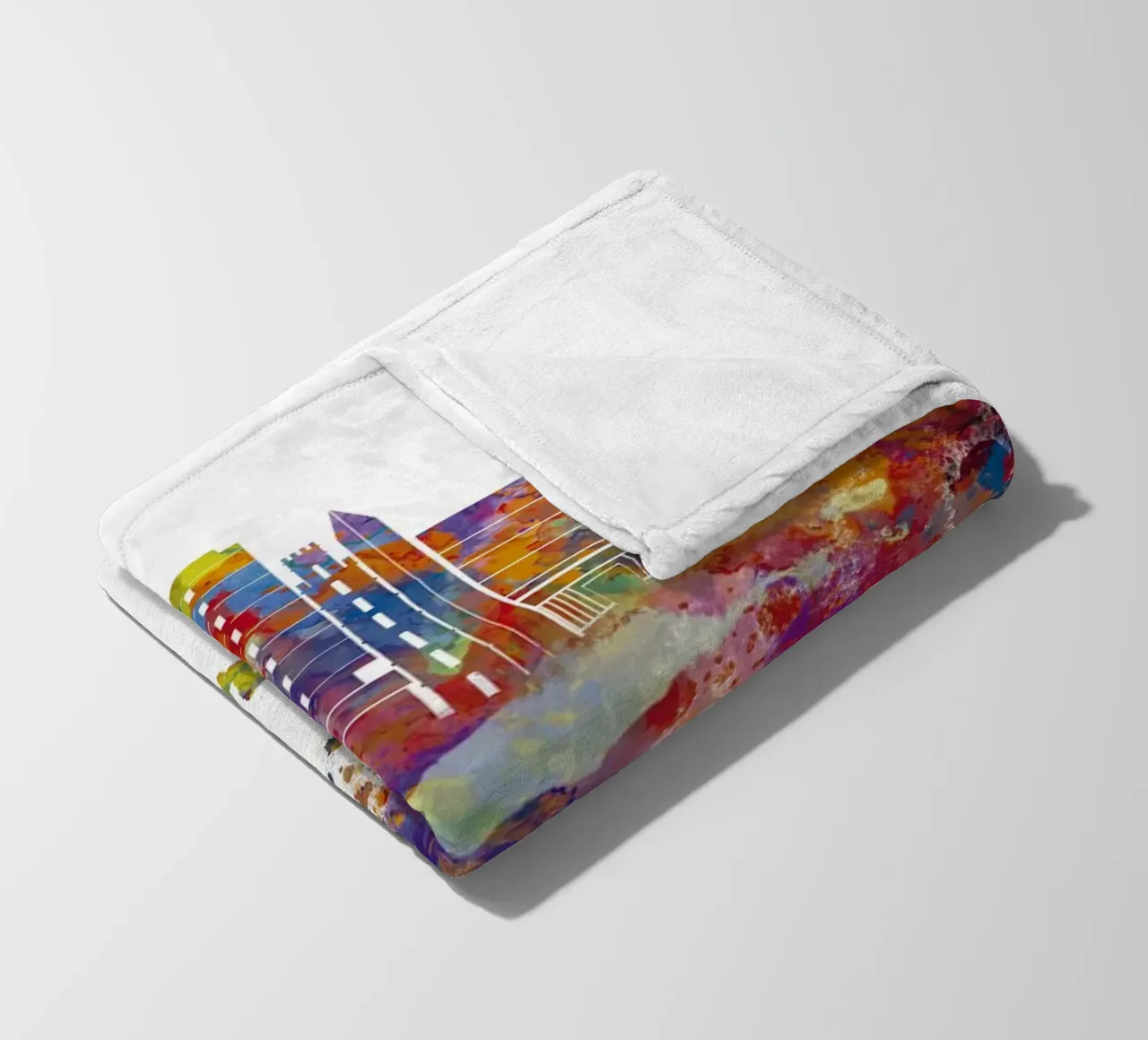 Lo skyline di Edimburgo in acquerello coperta in pile da ARTVI-SHOP