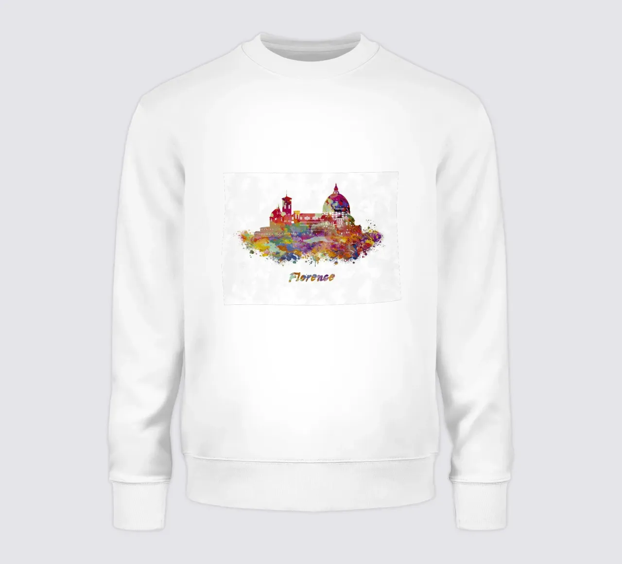 Lo skyline di Firenze in acquerello felpa da ARTVI-SHOP