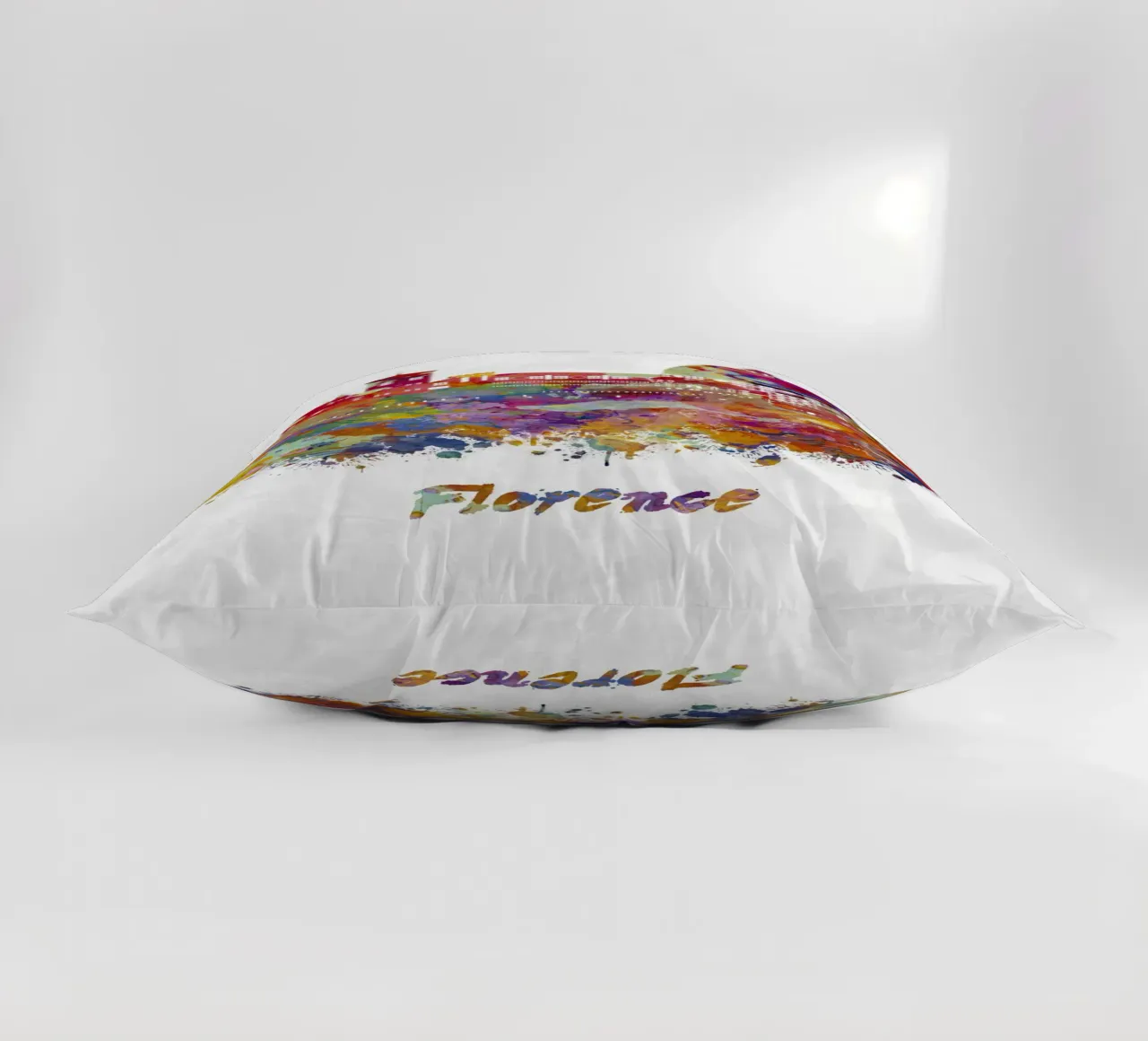 Lo skyline di Firenze in acquerello cuscino da ARTVI-SHOP