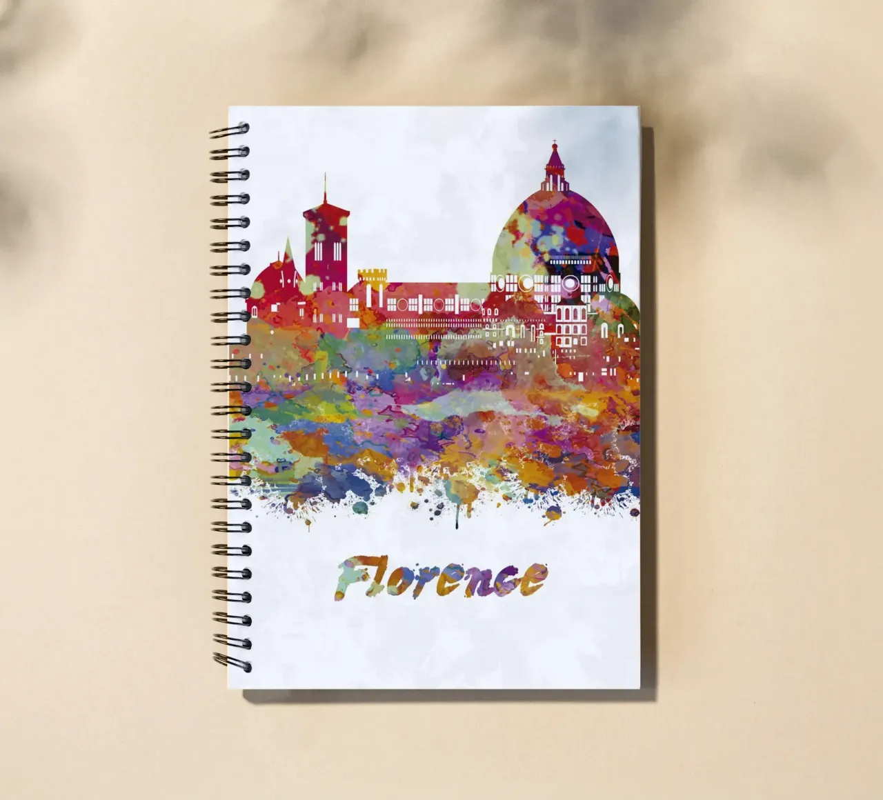 Florence skyline in watercolor spiral notebook by 🎁 ARTVI-SHOP