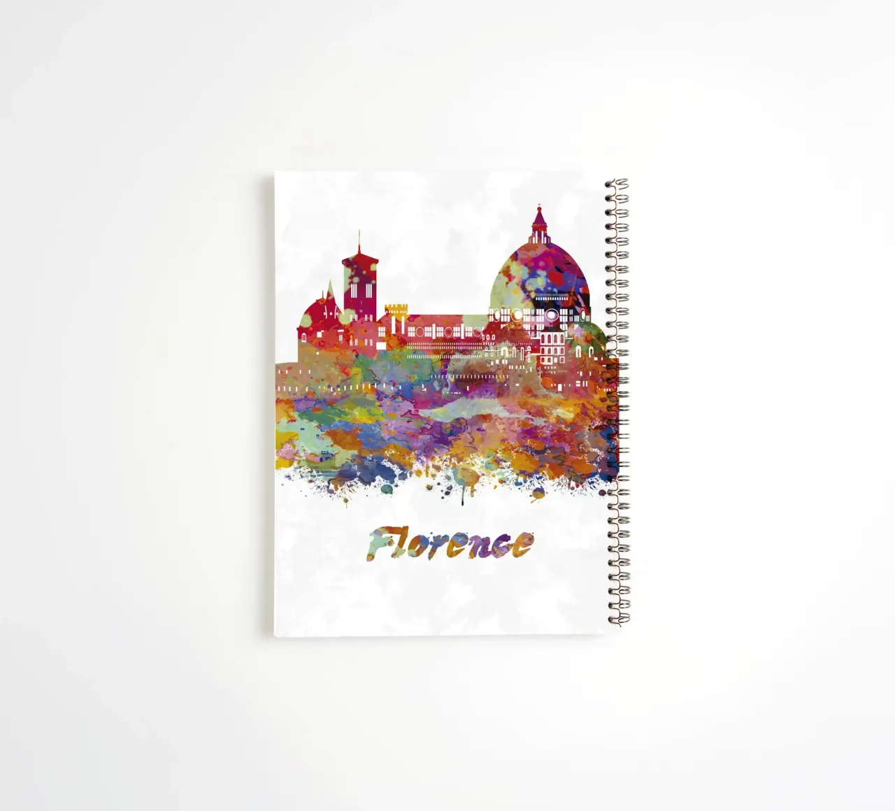 Florence skyline in watercolor spiral notebook by 🎁 ARTVI-SHOP