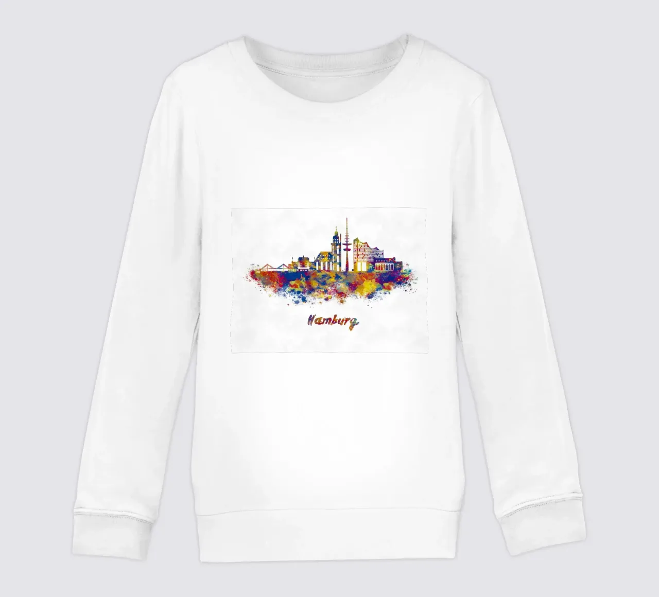 Lo skyline di Amburgo in acquerello felpa bambino da ARTVI-SHOP