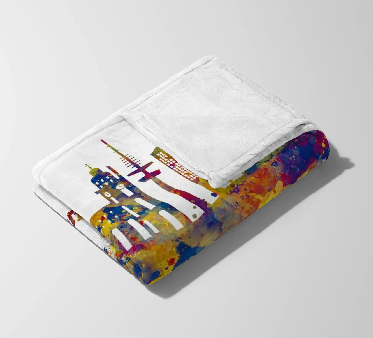 Lo skyline di Amburgo in acquerello coperta in pile da ARTVI-SHOP