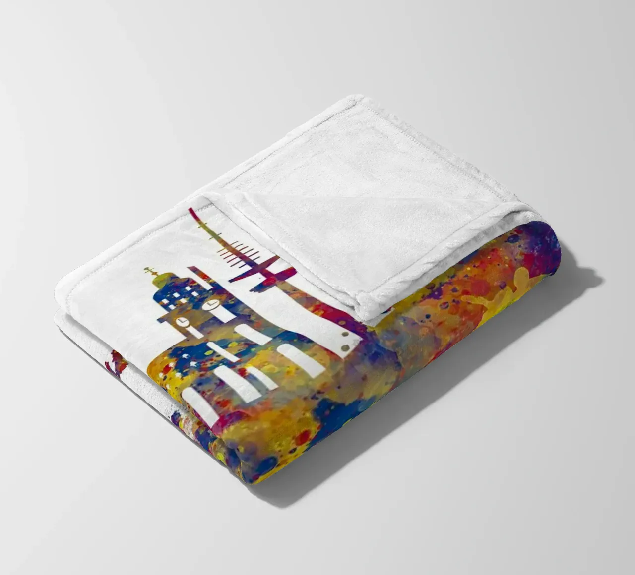 Lo skyline di Amburgo in acquerello coperta in pile da ARTVI-SHOP