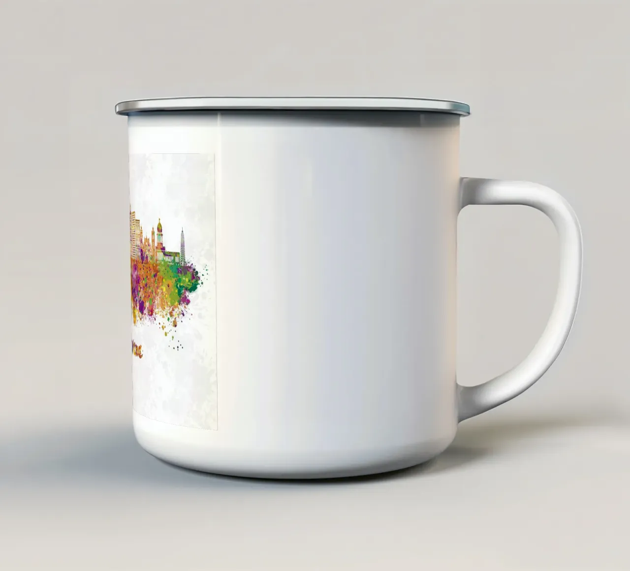 Lo skyline dell'Avana in acquerello tazza in smalto da ARTVI-SHOP