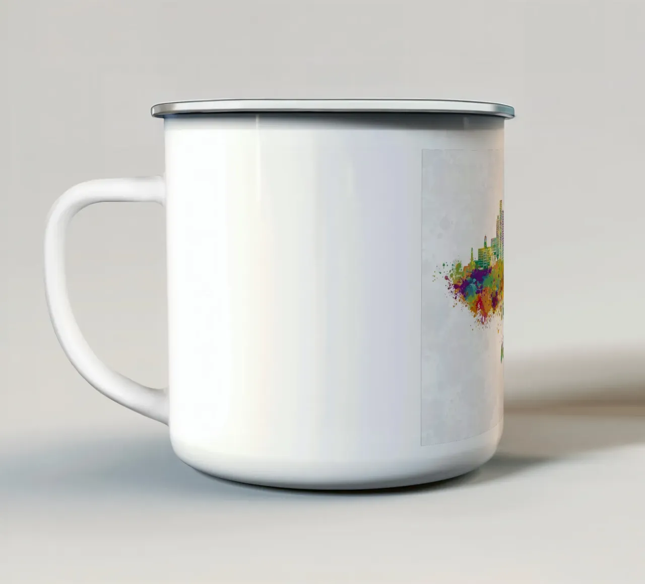 Lo skyline dell'Avana in acquerello tazza in smalto da ARTVI-SHOP