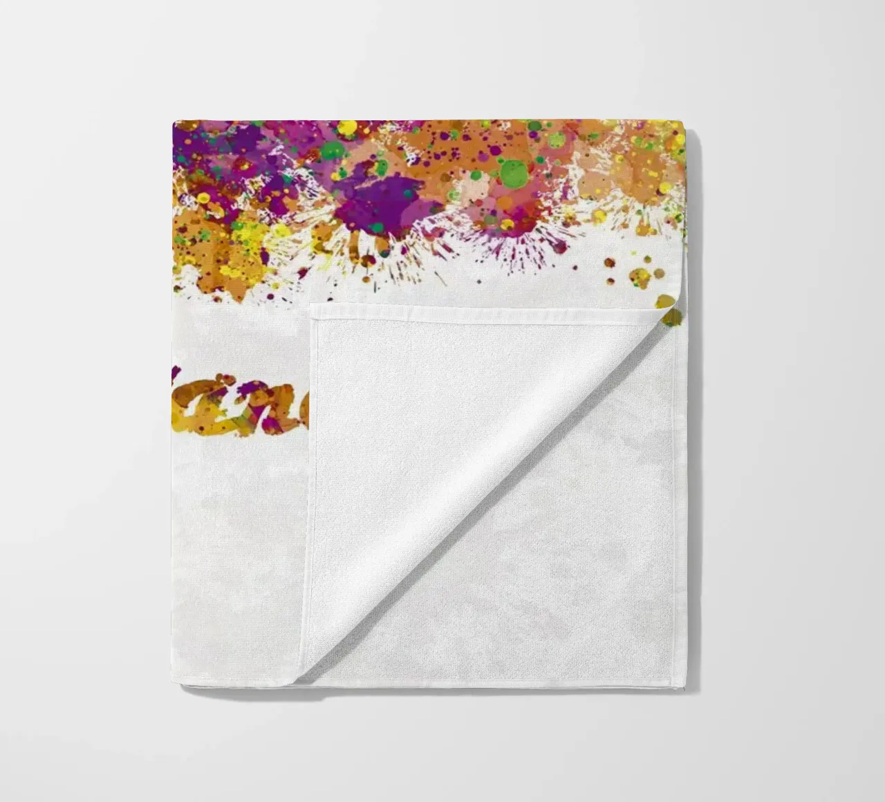 Lo skyline dell'Avana in acquerello telo mare da 🎁 ARTVI-SHOP